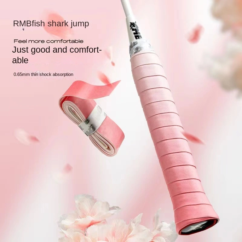 Lekat tangan gradien badminton racket dengan keringat menyerap dan anti slip foam film bantal dibungkus sekitar tali tennis handle，aksesoris raket badminton