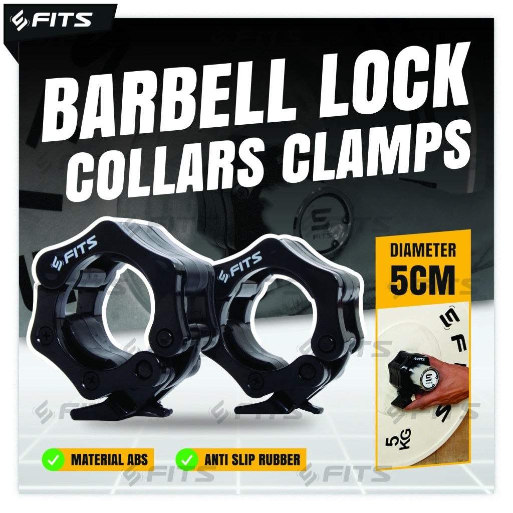 FITS Barbell Lock Collars Clamps - Pengunci Barbel - Dumbbell Lock Size 5cm