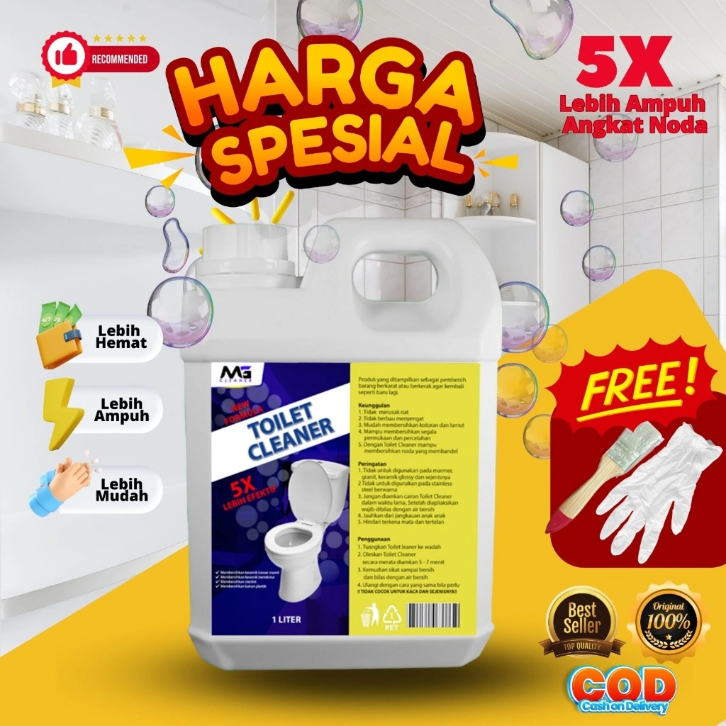 MG CLEANER PEMBERSIH KAMAR MANDI Toilet Kloset Wastapel Syower Kran Stainless Toren, Peralatan Dapur