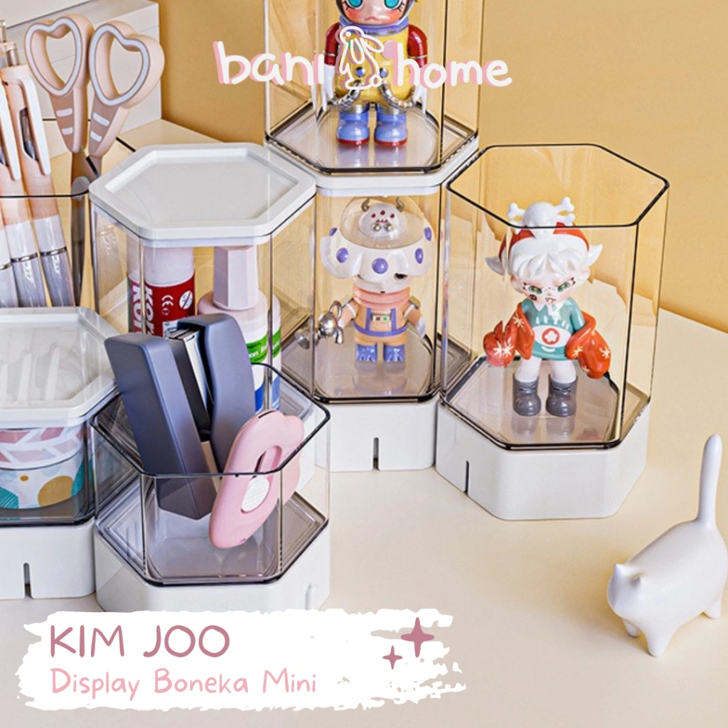 BANI - KIM JOO Display Mainan Aesthetic Organizer Action Figure  Pajangan Stackable Transparan