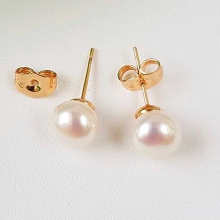 Giwang 7mm Mutiara Lombok Asli Dengan Desain Chic dan Elegant | Anting Mutiara | Giwang Bhayangkari Persit | Giwang Rhodium (bukan stainless steel yang cepat hitam berkarat) Giwang Anting Mutiara Asli Stud Mutiara - Anting Mutiara Rodium Lombok Asli