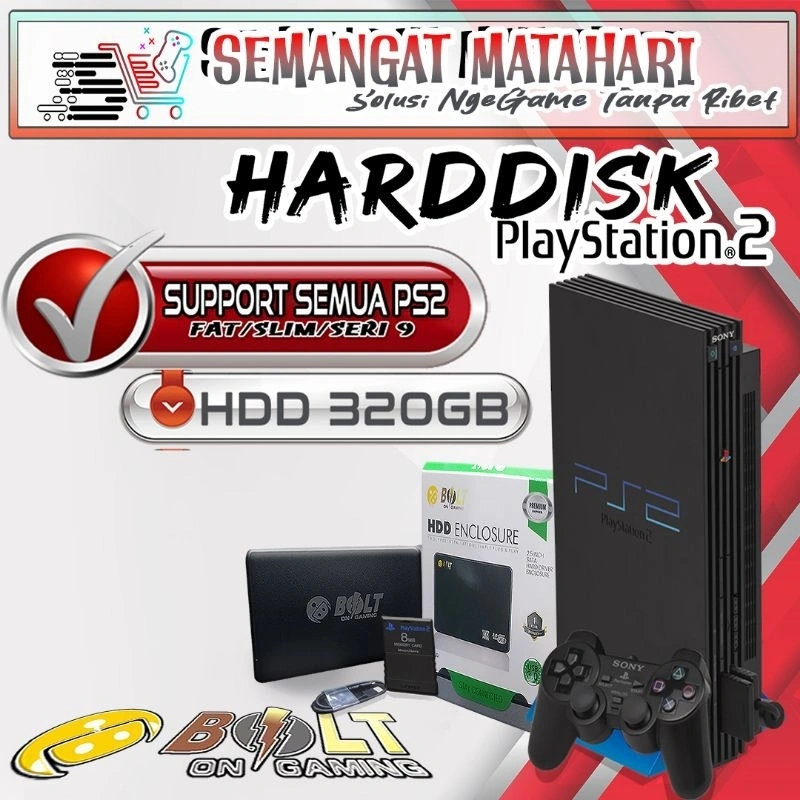 HDD 500GB / Hardisk eksternal support Ps2 [ BOLT On Gaming ]