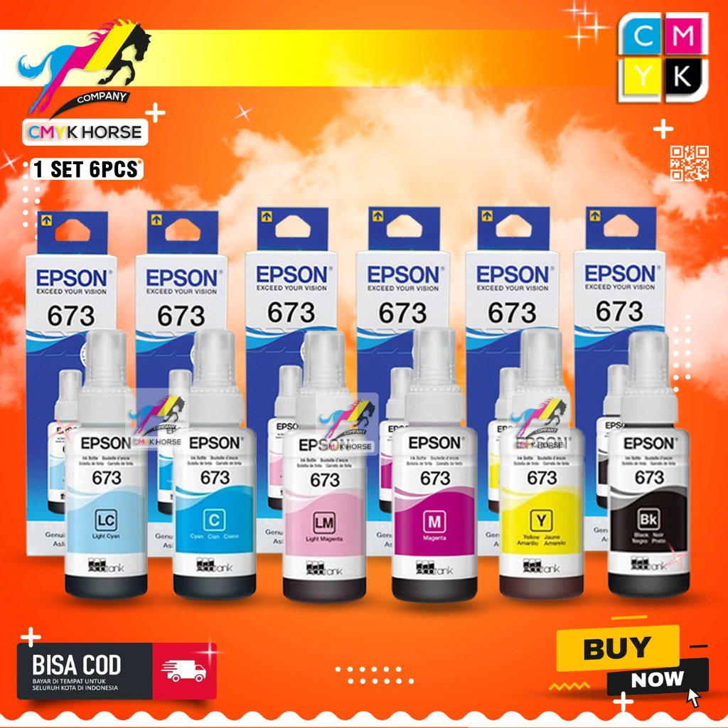 TINTA PRINTER EPSON 673 SERIES L800 L805 L850 L1800