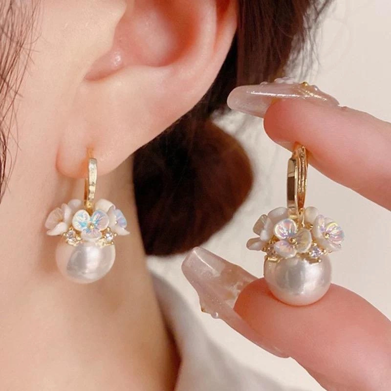 ANTING CLIP KOREA SIMPLE ELEGANT BERBAGAI MODEL TITANIUM STEEL/Anting Bunga Wanita Kiara/ Stud Earring/Flower Cute Earring/Aksesoris Giwang Murah