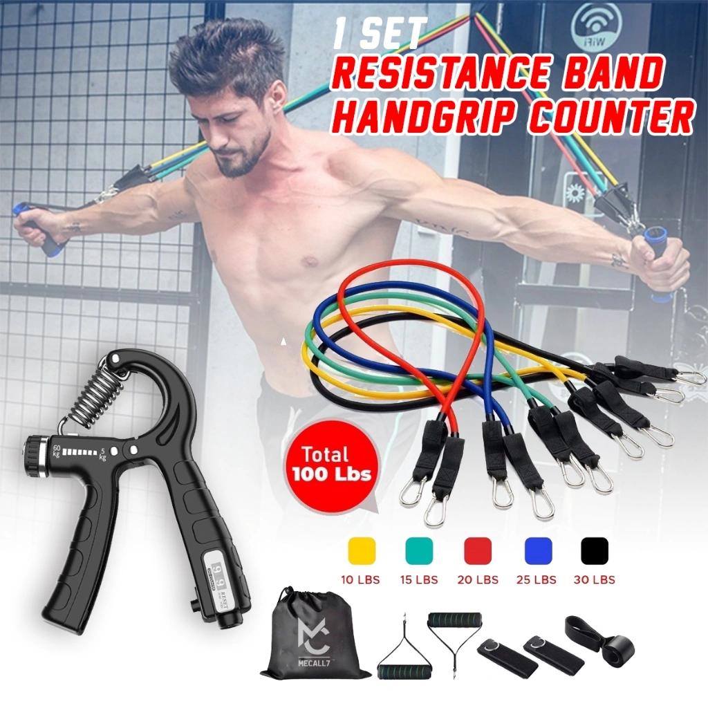Resistance Bands Handgrip counter Resistance Tube Elastic Power Band Self Home Gym Fitness 024-10