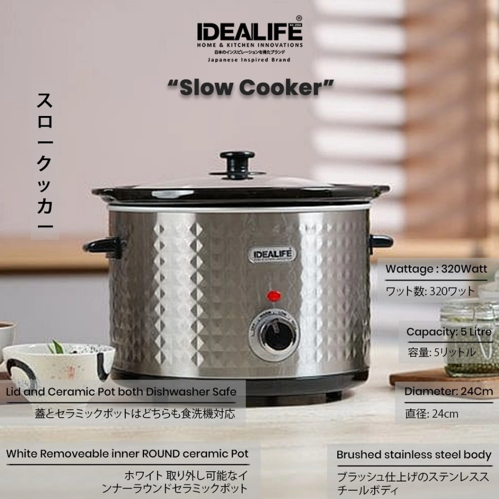 IDEALIFE - Slow Cooker 5 Litre  IL-350