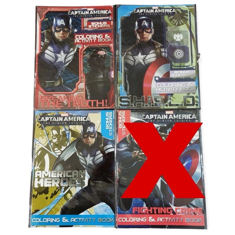 Bundling Set 4 PCS Captain America Coloring Book L