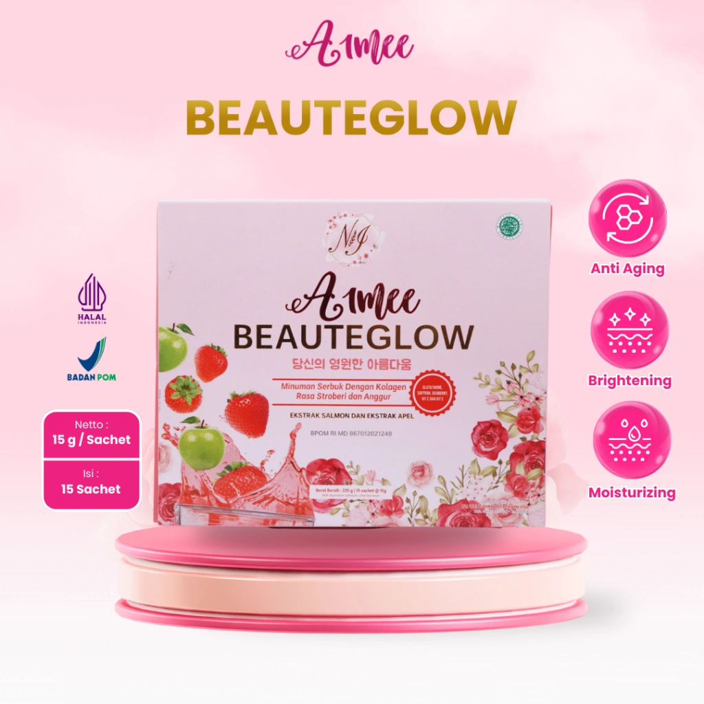 Aimee Collagen Drink Dna Salmon Minuman collagen pemutih badan bpom 15 gram 15 Sachet