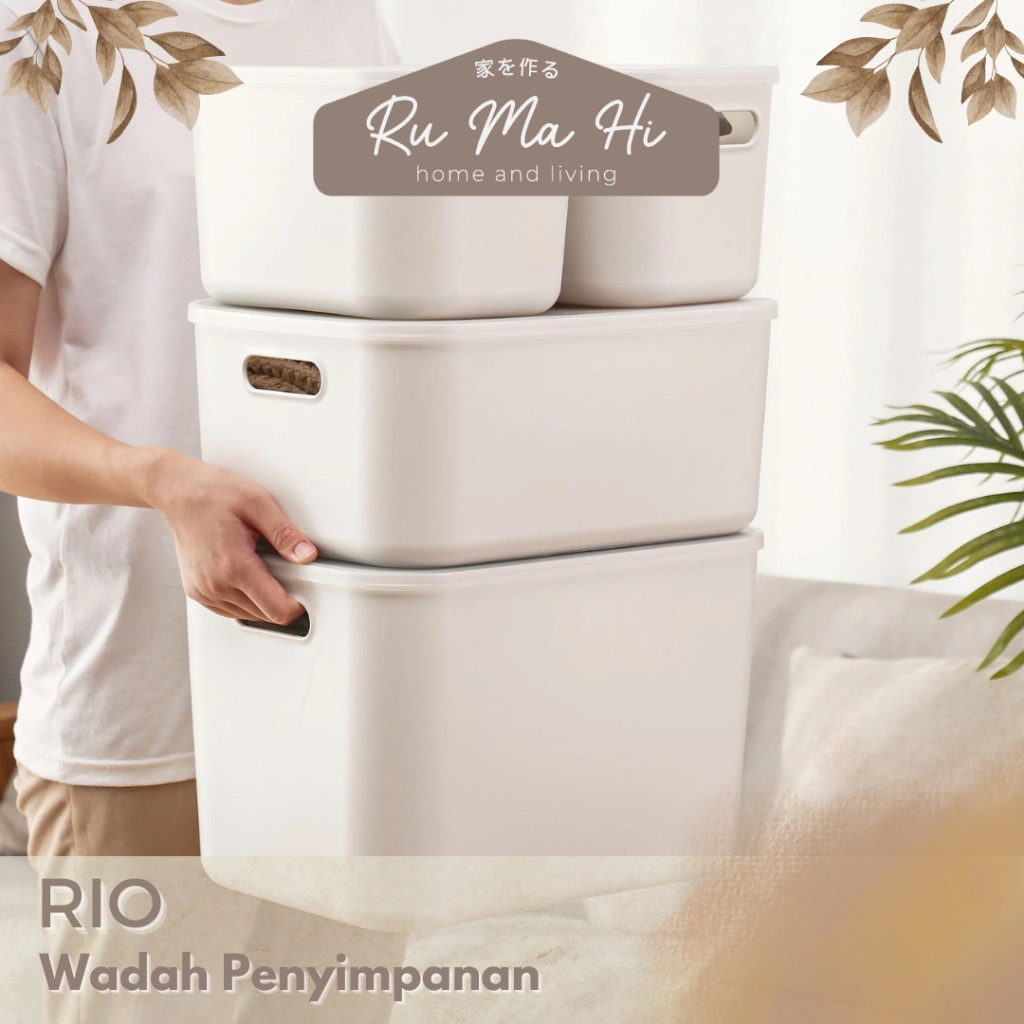RUMAHI -RIO Organiser Skincare Multifungsi Box Tutup Makeup Serbaguna Organiser Tutup Mainan Multifungsi Organizer Pakaian Serbaguna Wadah Simpan Pakaian Dalam Minimalis