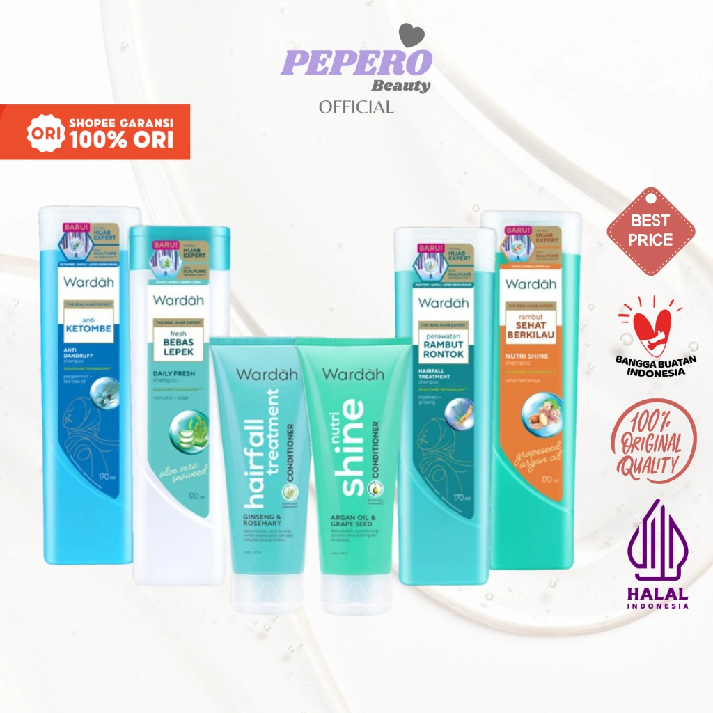 WARDAH Shampoo / Conditioner - Daily Fresh |Hairfall Treatment | Anti Dandruff | Nutri Shine 170ml