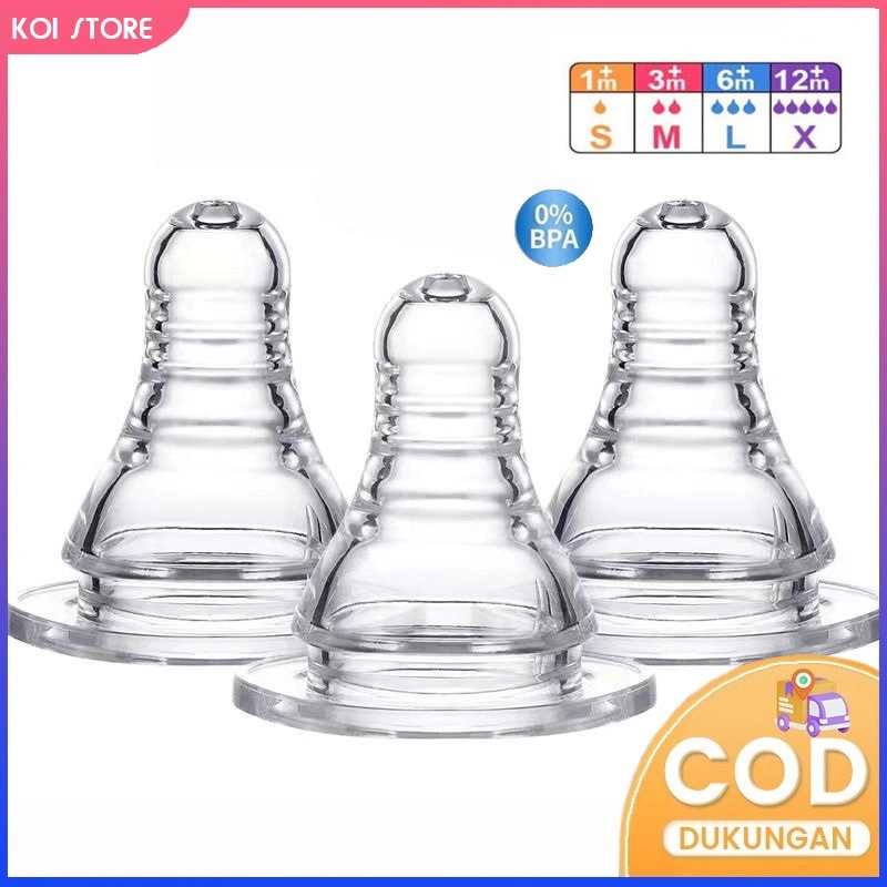 KOI STORE Dot Botol Bayi Nipple Peristaltik Botol Susu Standar/ Bayi Standar Leher Bayi