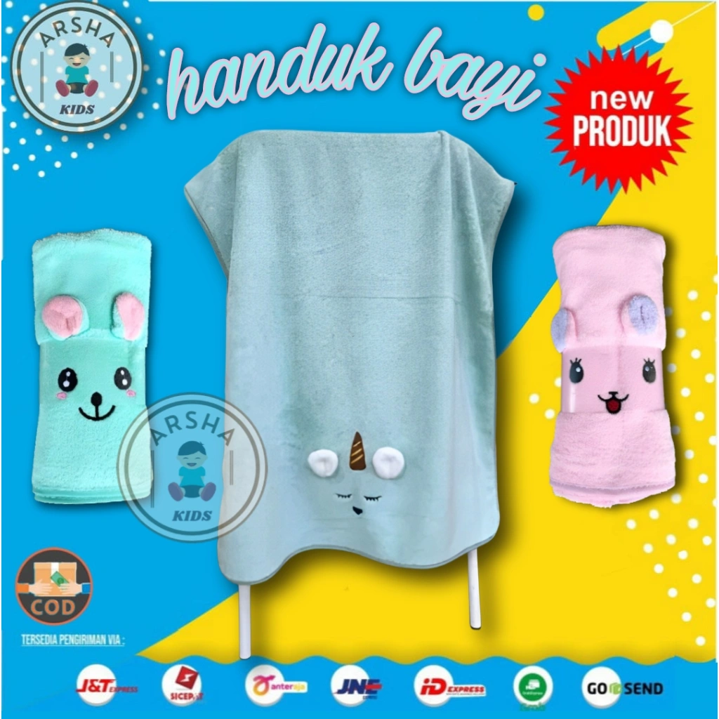 Handuk bayi lembut baru lahir handuk bayi newborn anduk bayi baby baru lahir peralatan mandi bayi