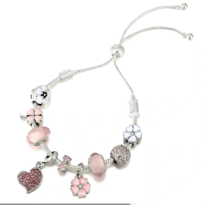 GL177 - GELANG SERUT GAMORA FLOWER LOVE PINKY MEWAH PREMIUN FASHIONABLE MODEL KOREA SIMPLE
