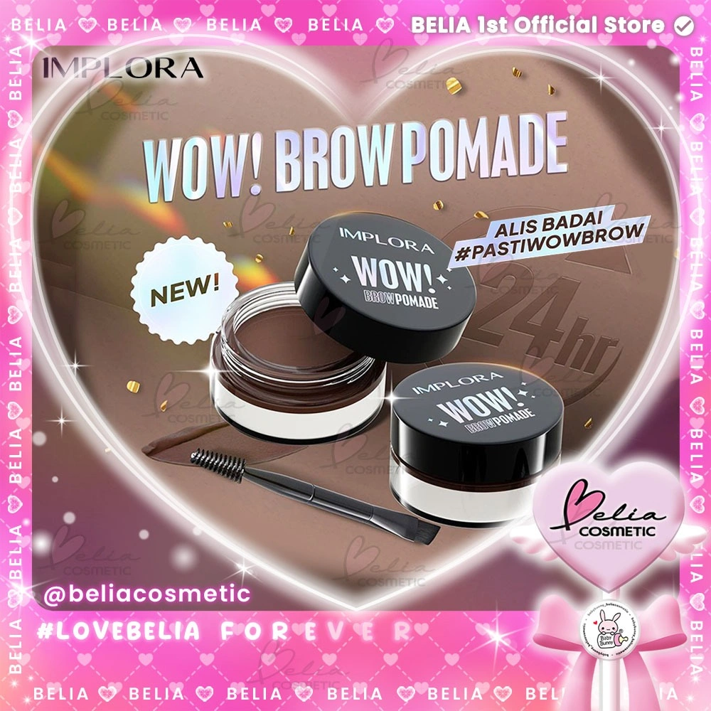 ❤ BELIA ❤ IMPLORA Wow! Brow Pomade | 24H Waterproof Matte Finish | Eyebrow Alis