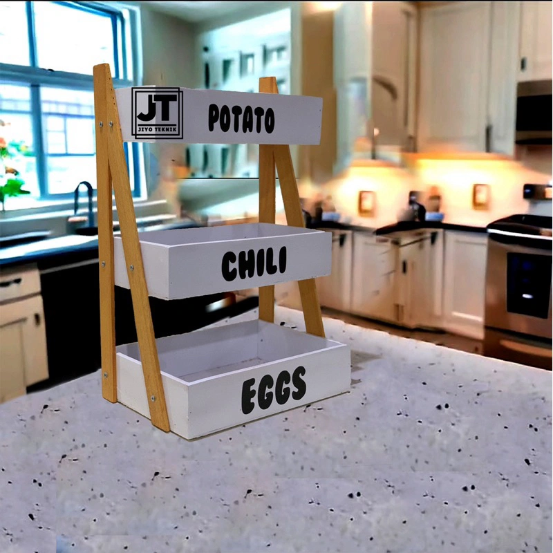 Rak Tempat Bawang / Rak Bumbu / Rak Telur 3 Susun Warna