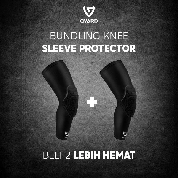 GVARD Bundling Sepasang Knee Sleeve Protector. Pelindung Lutut perlengkapan Fitness Knee Support