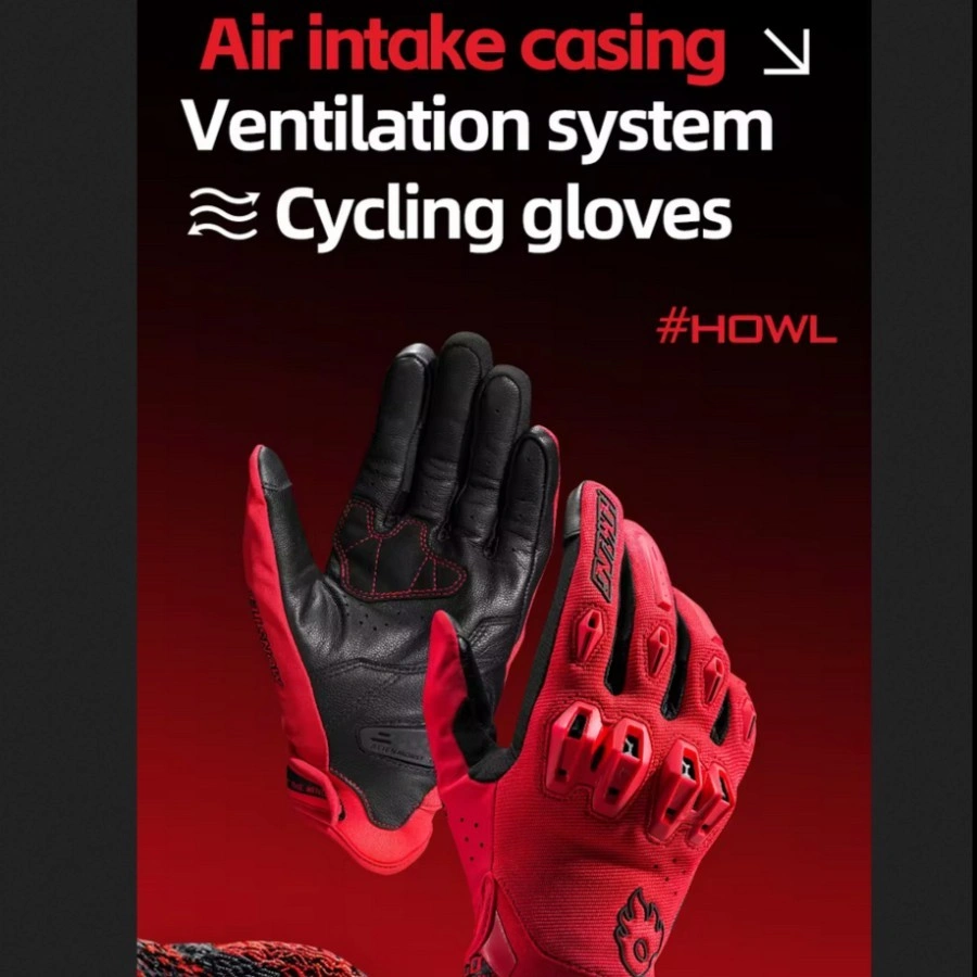 Alien Monster Shell Ventilation Leather Gloves Sarung Tangan Motor