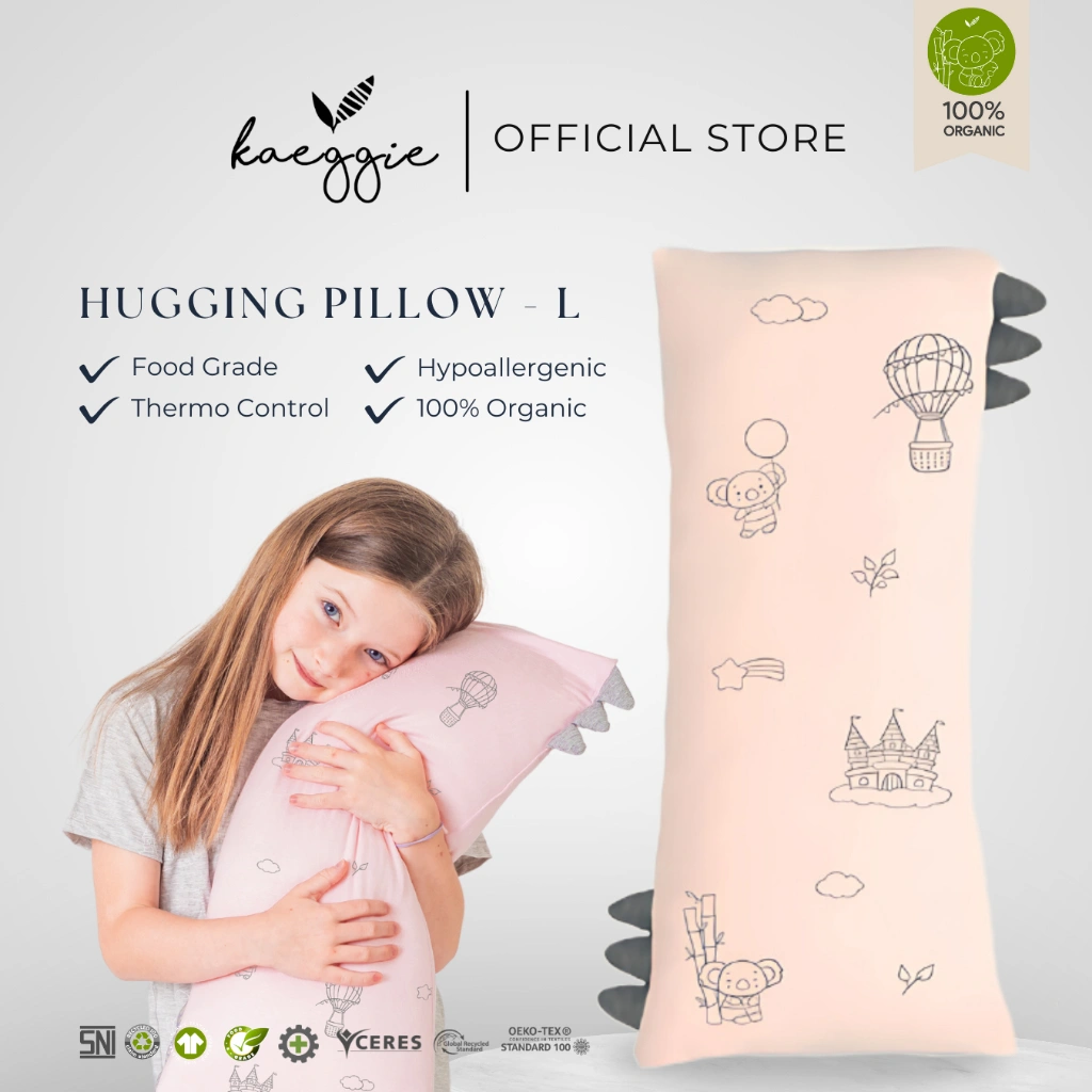 KAEGGIE - Signature Hugging Pillow Size Large (L) - Bantal Bayi Anak - FoodGrade Insert