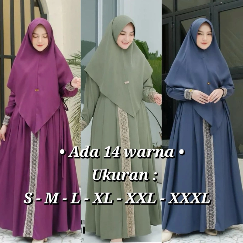 KANAYA GAMIS SYARI UKURAN S M L XL XXL XXXL GAMIS JUMBO BUSUI PLUS KHIMAR SET MURAH DRESS POLOS TERBARU GAMIS KEKINIAN BIG SIZE PREMIUM BERKUALITAS TERMURAH TERLARIS MAXY SERAGAM FASHION MUSLIM HITS PESTA BAJU BAHAN BERKUALITAS IBU IBU REMAJA SALE