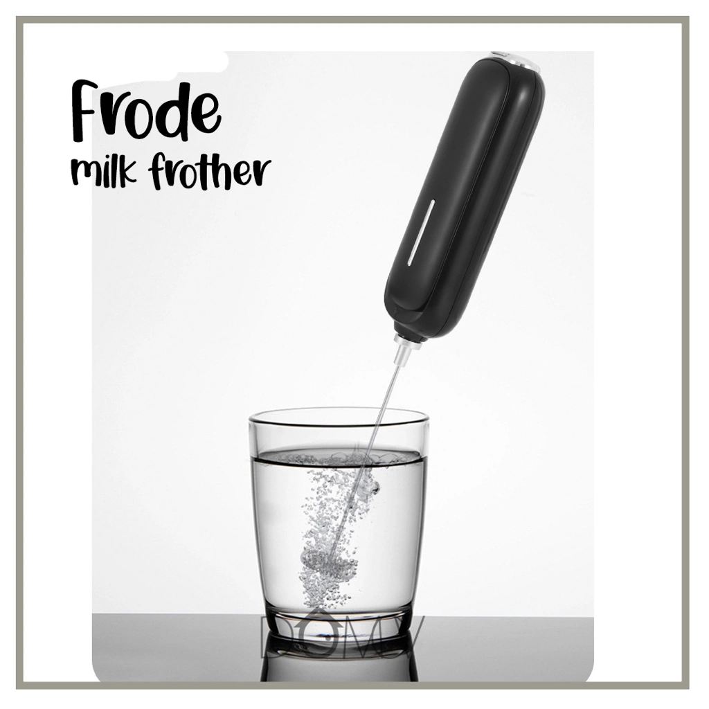 DOMOV FRODE Foam Maker Milk Frother Kopi Susu Stand Whisk Hand Mixer Modern with Stand/Penyangga