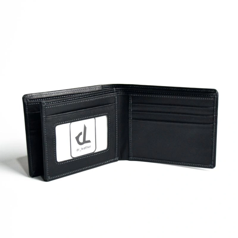 dr_leather - Dompet Lipat 3 Dimensi Pendek Pria Kulit Asli Garut Elegan 10 Slot Kartu 3 Ruang Slot Uang Kertas 3D
