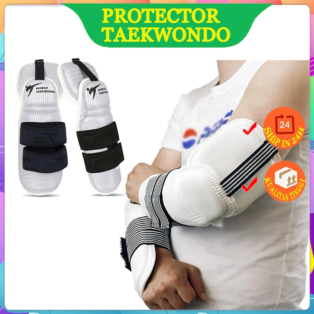 Satu Set Pelindung Kaki Tangan Taekwondo / Deker Taekwondo / Arm Hin Guard Taekwondo / Alat Pelindung Taekwondo Full Sampai Lengan