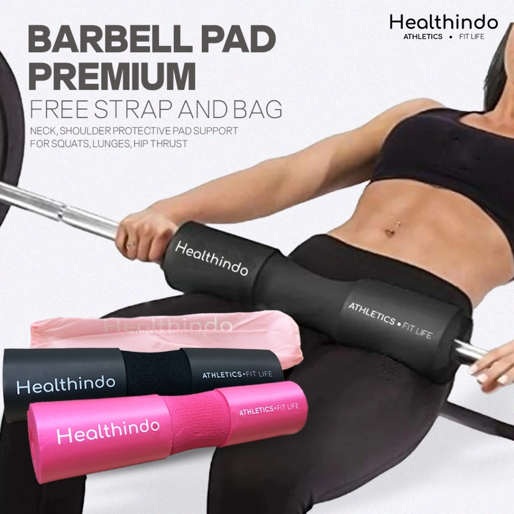Healthindo - Barbell pad Hip Trust | Premium Barbell Squat Pad | Busa Pundak Busa Squat BARBEL PAD