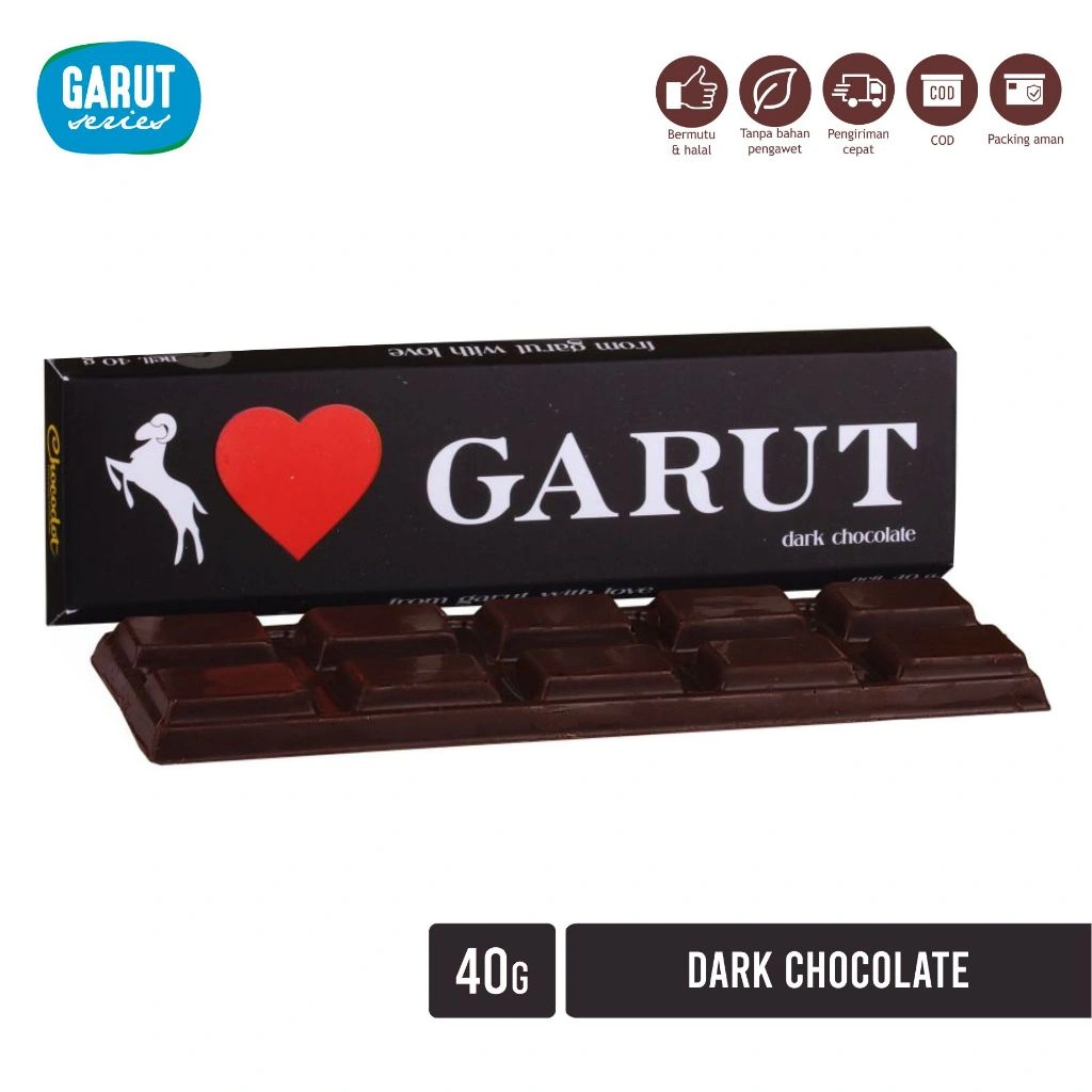 Coklat Chocodot I love Garut Series Dark 40g