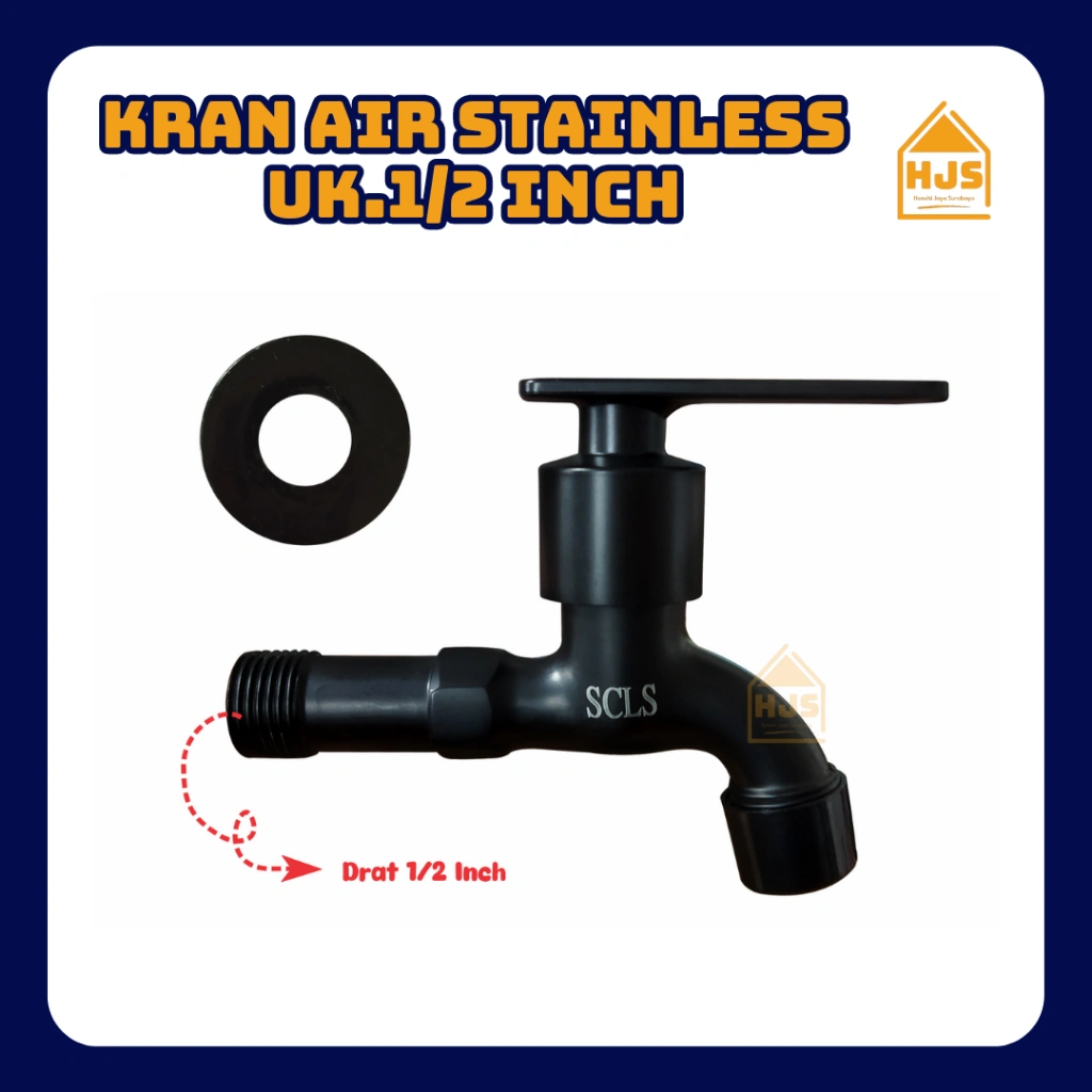 Kran Taman Stainless [8018] | Keran Kran air tembok HITAM minimalis  | Keran Tembok Cuci Tangan | Keran kran air Tembok Mesin Cuci  kualitas Bagus