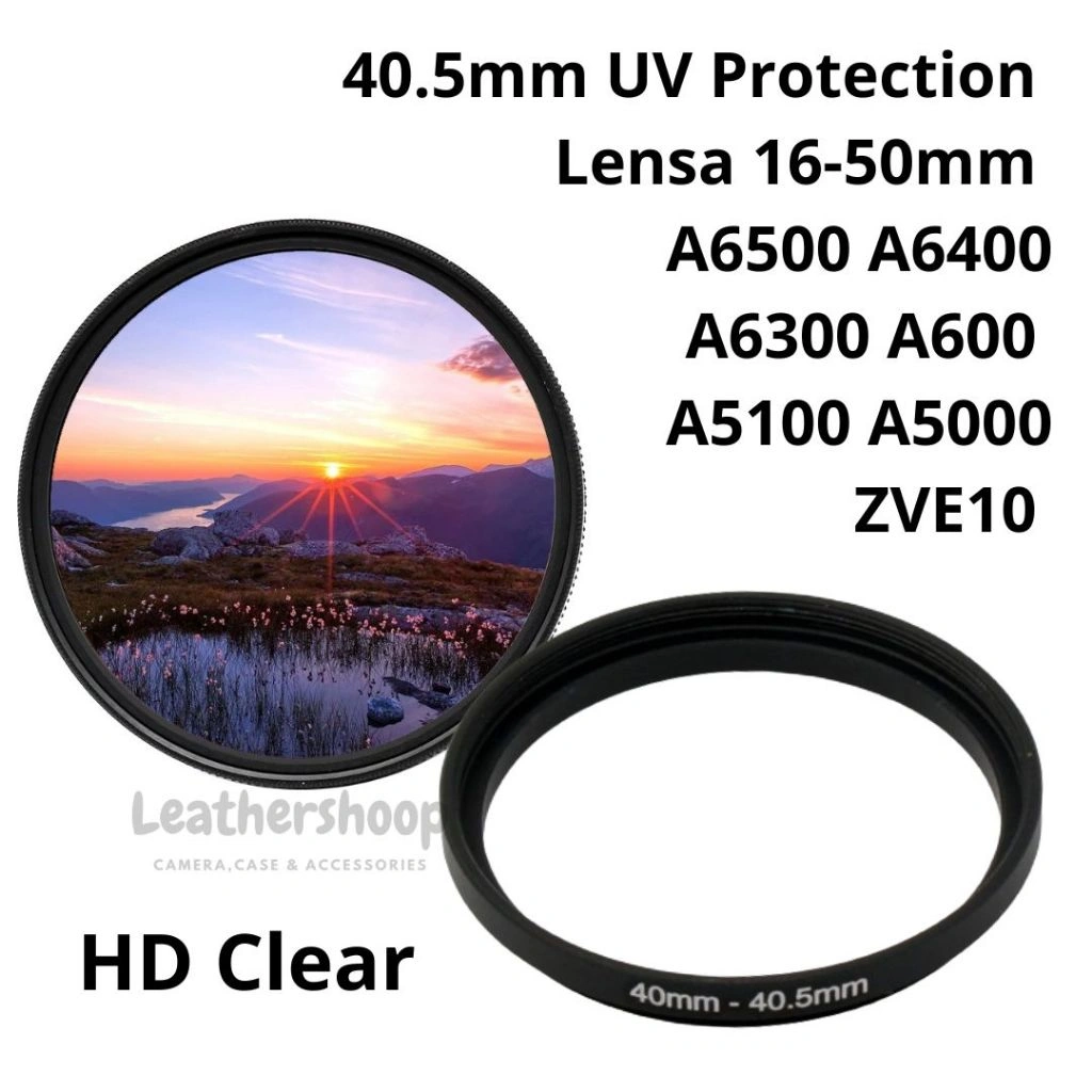 UV Filter diameter 40,5mm Lensa 16-50mm Sony A6500 A6400 A6300 A600  A5100 A5000  ZVE10