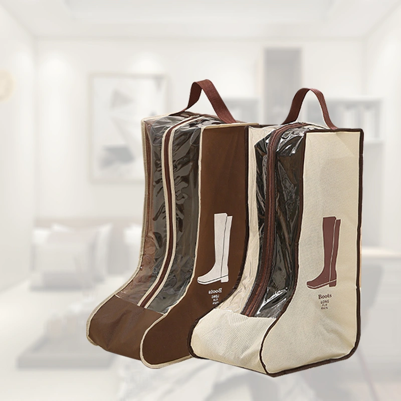 Tas Penyimpanan SepatuTahan Air Debu Transparan  / Tas Sepatu Boots Ukuran Betis / Boots Storage Short Ankle 48*28*20cm