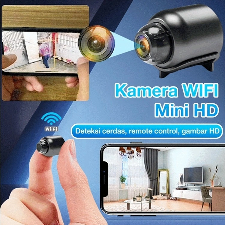 Kamera Pengintai mini WIFI Hidden Spy camera HD CCTV Mini Cam Simpan video  Pemantauan jarak jauh Tersembunyi Kamera Pengintai Mini Baterai/ Camera