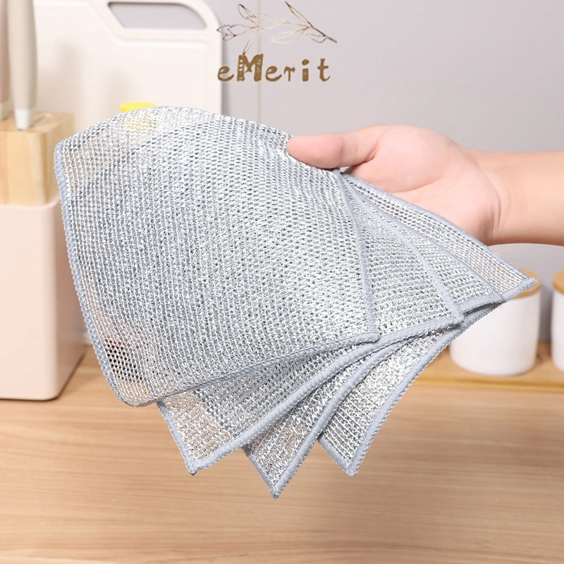 Kain Lap Dapur Kawat Bentuk Petak Halus Untuk Membersih Panci Dan Piring Kain Cuci Piring Kawat
