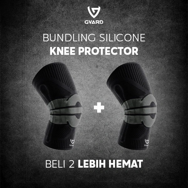 GVARD Bundling Silicone Knee Protector / Pelindung Lutut Silicone / Perlengkapan Fitness / Deker Lutut