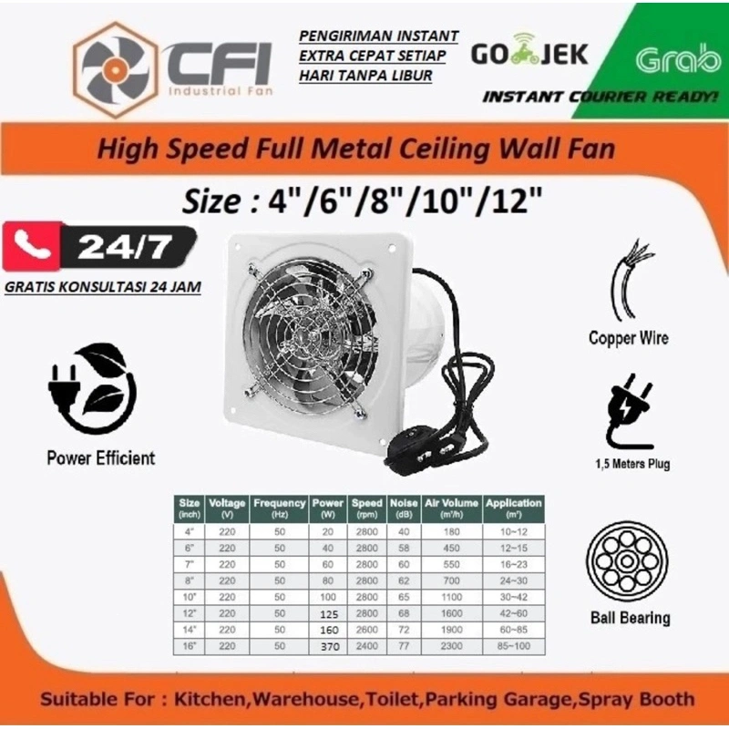 4"/6"/8"/10"/12"/14”/16” Ceiling Fan/Wall Fan/Air Duct Fan/Exhaust Fan/Fan Plafon/Fan High Speed