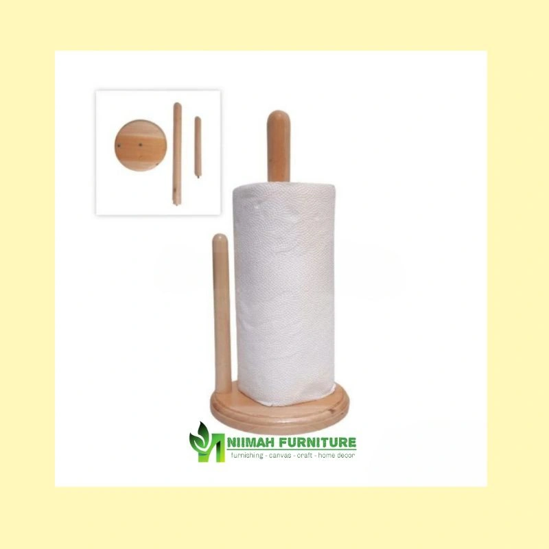 Tempat Tisu Gulung Dapur Kayu Jati Belanda / Napkin Holder / Wooden roll tissue holder