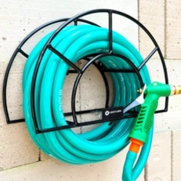 GANTUNGAN SELANG - GULUNGAN SELANG AIR TAMAN WARNA HITAM