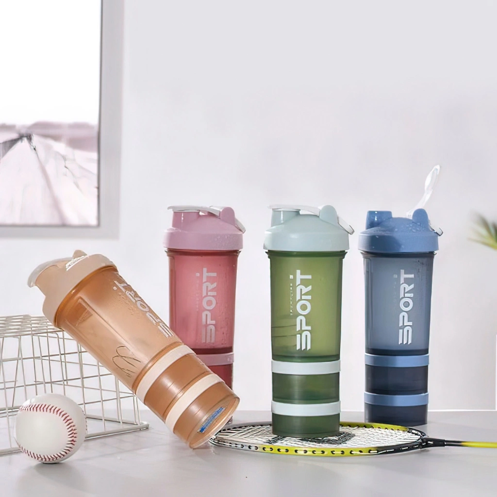 Botol Minum Shaker Sport 450 ML Smart Shaker Bottle Tumbrl 3 Tingkatan - DB-3007