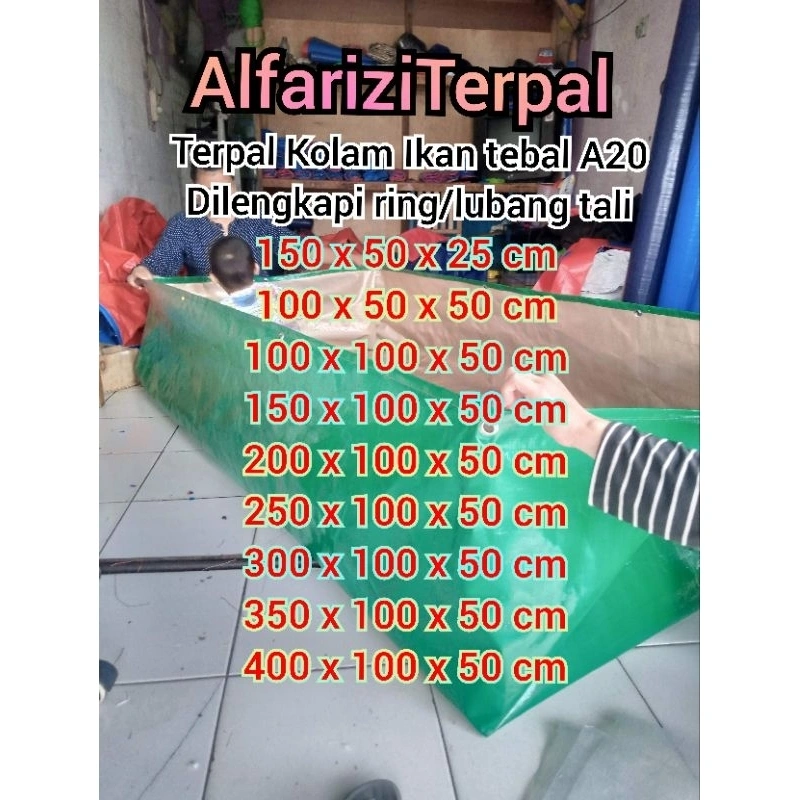 TERPAL KOLAM IKAN TEBAL A20 300cm x 100cm x 50cm