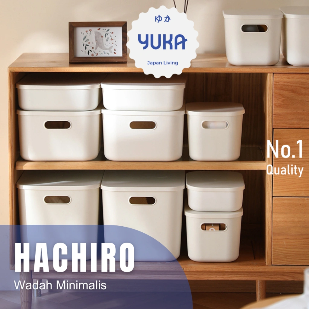 YUKA - HACHIRO Box Tutup Makeup Multifungsi Organiser Tutup Mainan Serbaguna Organizer Pakaian Wadah Simpan Pakaian Dalam Multifungsi Organiser Skincare Serbaguna