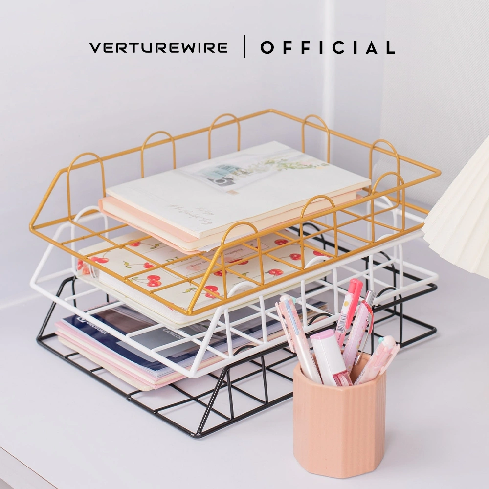 Verturewire Tray Buku Minimalis / Rak Dokumen / Document Tray Stackable