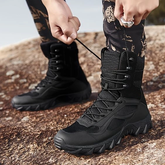 Sepatu Boots Pria Pdl Pdh Tactical Military Combat Boot Sepatu Safety Ujung Besi Kerja Bunser Polpp Satpam Lapangan