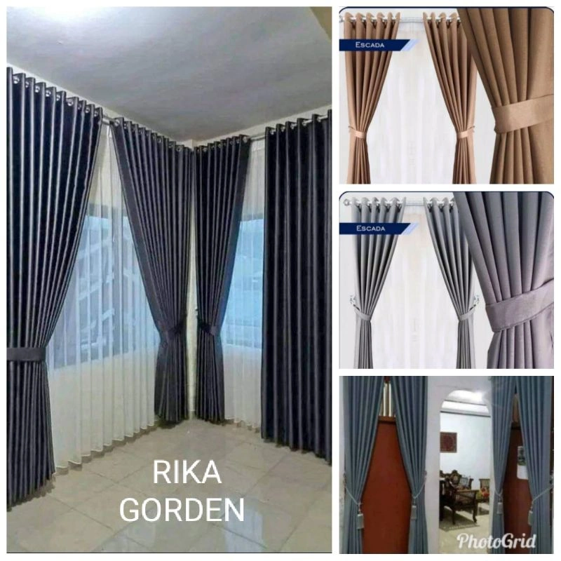 Gorden Blackout Polos Premium Gordeng Jendela Gordyn Pintu Korden Kamar Minimalis