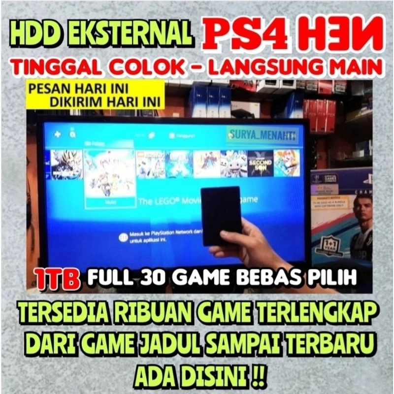 HARDISK HDD GAME EXTERNAL PS4 HARDDISK EKSTERNAL 1TB BISA REQUEST GAMES