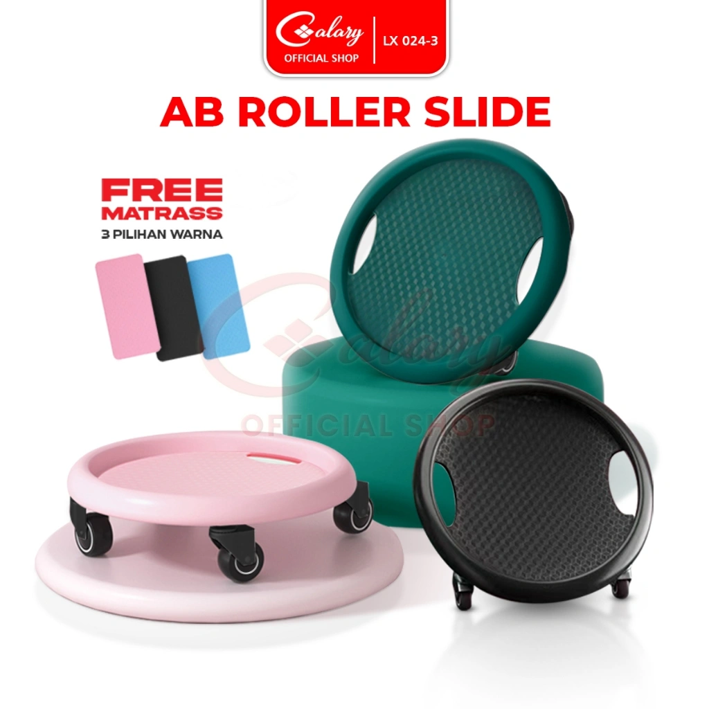 CALARY Ab Wheel Roller Slide Abdominal Roller Olahraga Fitnes Gym Sixpack 009-13