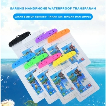 Case Waterproof Glow in The Dark/ Casing Anti Air Untuk Berenang / Sarung HP Case Kantong Anti Air Waterproof with Strap