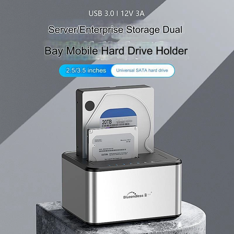 SMARTCOM HD07 Aluminium 2 Bay 2,5"/3,5" External SSD HDD Docking Station