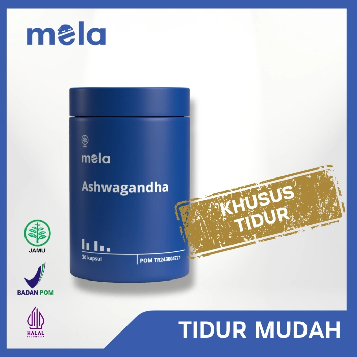 Mela Ashwagandha  (alternatif melatonin, ashwaganda untuk membantu tidur)