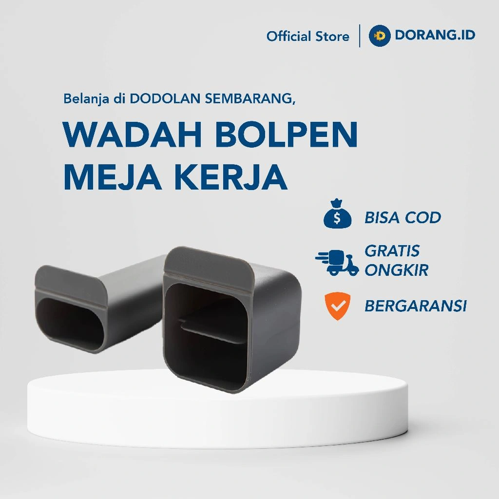 (DODOLAN SEMBARANG) Tempat Pensil Ballpoint Kantor Tempel Layar Plastik