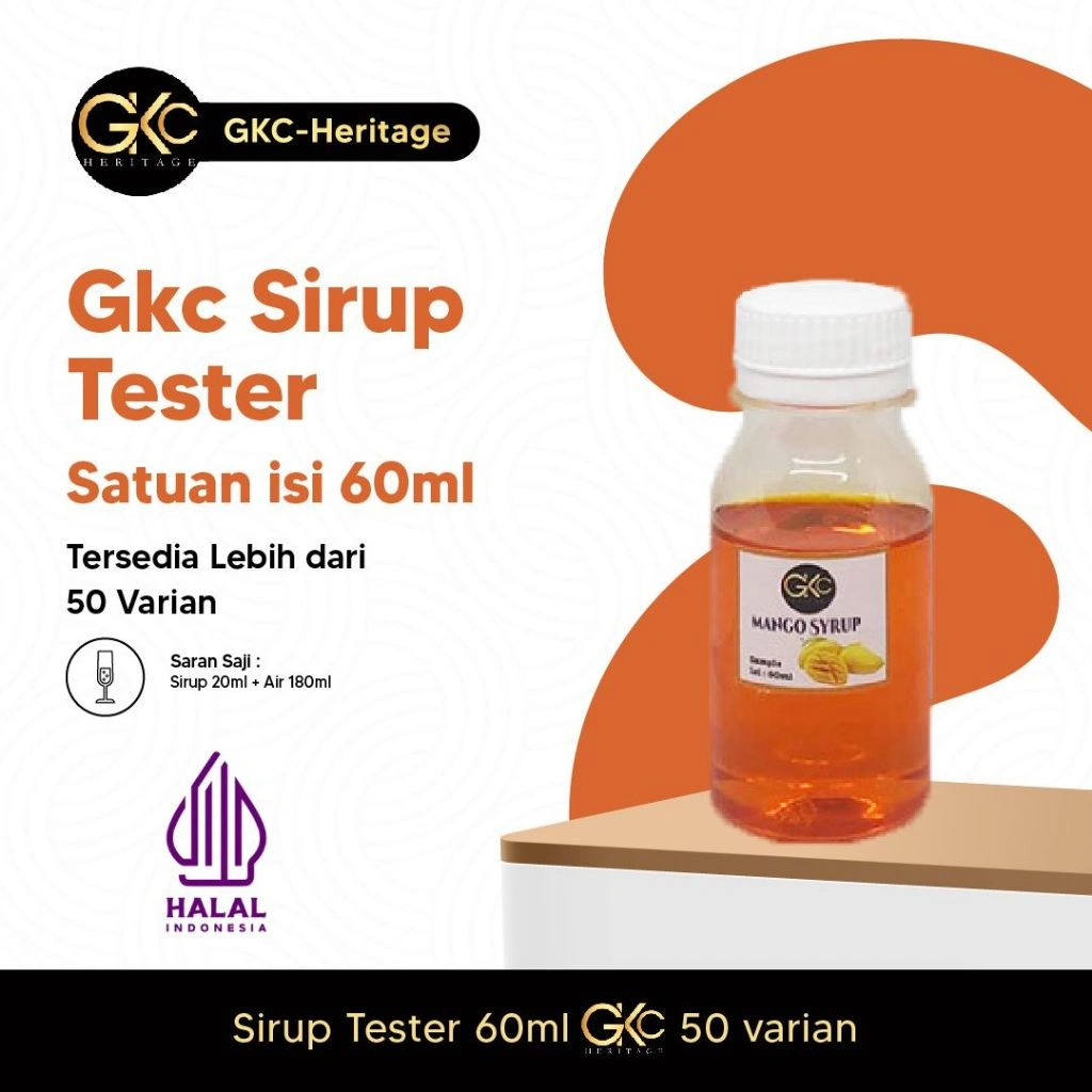 Gkc Heritage Tester Sirup 60 ml per 1 piece Sample syrup minuman